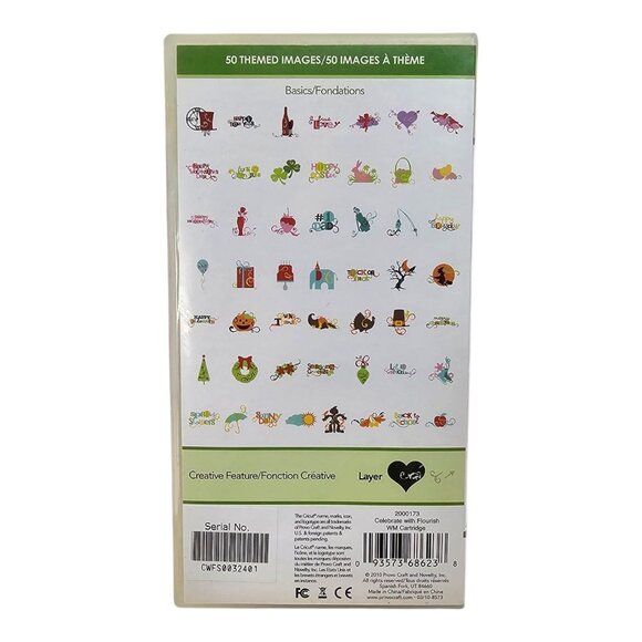 Cricut Lite Provo Craft Cartridge Celebrate With Flourish Link Status Unknown - Picture 3 of 12